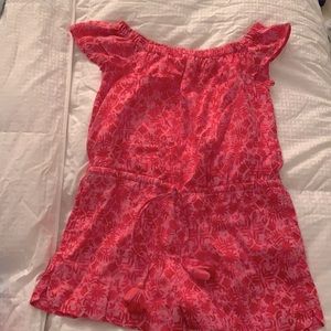 Vineyard Vines Pink Floral Romper